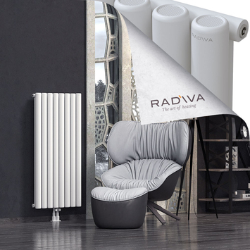 Mati Aluminium Radiator 1200x588 White Bottom Middle 50mm