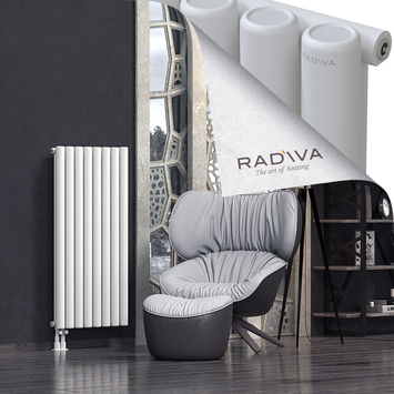 Mati Aluminium Radiator 1200x588 White Bottom Left 50mm