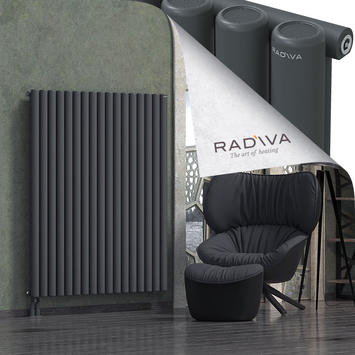 Mati Aluminium Radiator 1500x1254 Dark Anthracite Bottom Left 50mm