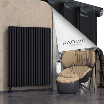 Mati Aluminium Radiator 1500x1328 Black Bottom Left 50mm