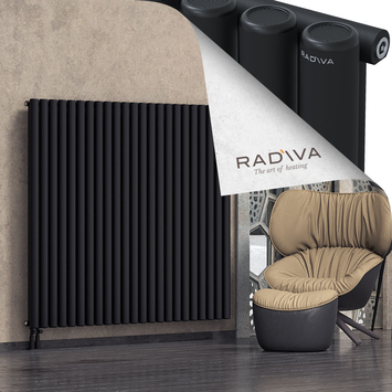 Mati Aluminium Radiator 1500x1698 Black Bottom Left 50mm