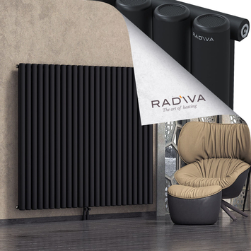 Mati Aluminium Radiator 1500x1772 Black Bottom Middle 50mm