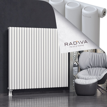 Mati Aluminium Radiator 1500x1846 White Bottom Left 50mm