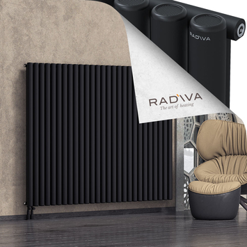 Mati Aluminium Radiator 1500x1994 Black Bottom Left 50mm