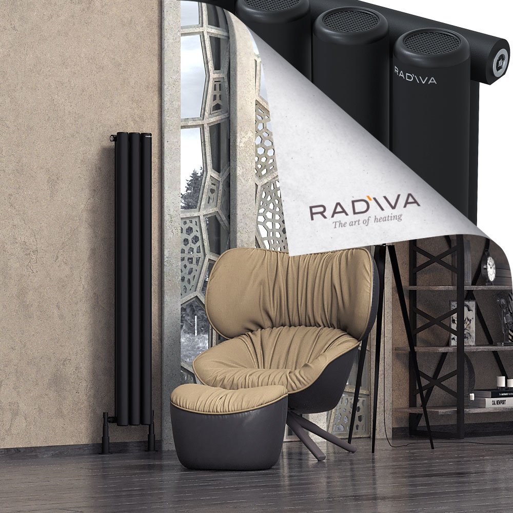 Mati Aluminium Radiator 1500x218 Black - 1