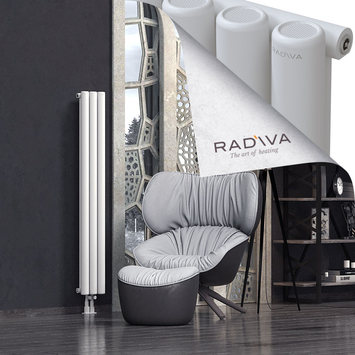 Mati Aluminium Radiator 1500x218 White Bottom Middle 50mm