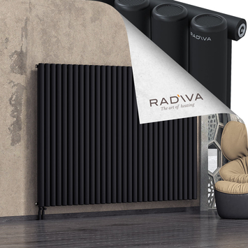 Mati Aluminium Radiator 1500x2216 Black Bottom Left 50mm