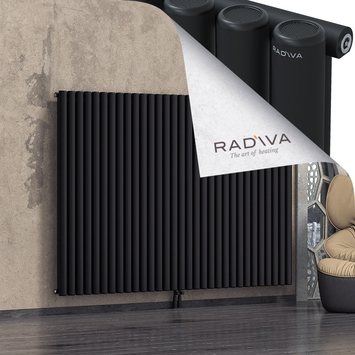 Mati Aluminium Radiator 1500x2290 Black Bottom Middle 50mm