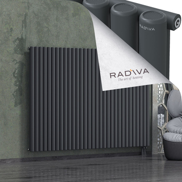 Mati Aluminium Radiator 1500x2290 Dark Anthracite Bottom Right 50mm