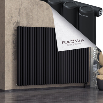 Mati Aluminium Radiator 1500x2438 Black Bottom Right 50mm