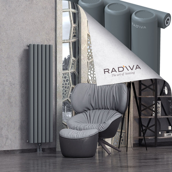 Mati Aluminium Radiator 1500x440 Anthracite Bottom Middle 50mm