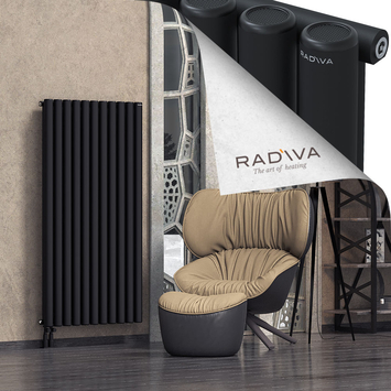 Mati Aluminium Radiator 1500x810 Black Bottom Left 50mm