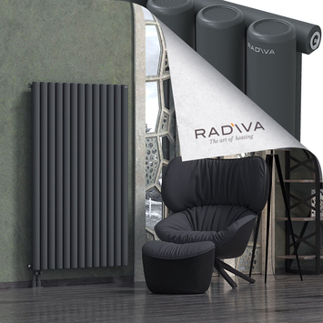 Mati Aluminium Radiator 1500x958 Dark Anthracite Bottom Left 50mm