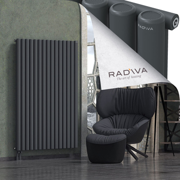 Mati Aluminium Radiator 1600x1106 Dark Anthracite Bottom Left 50mm