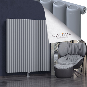 Mati Aluminium Radiator 1600x1624 Grey Bottom Middle 50mm