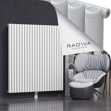 Mati Aluminium Radiator 1600x1624 White Bottom Middle 50mm