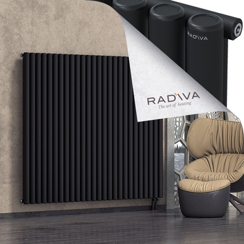 Mati Aluminium Radiator 1600x1920 Black Bottom Right 50mm