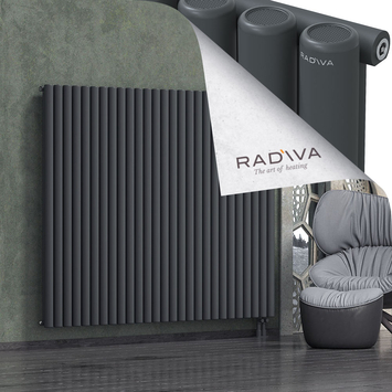 Mati Aluminium Radiator 1600x1994 Dark Anthracite Bottom Right 50mm