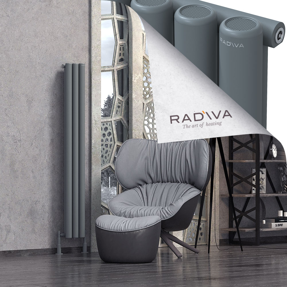 Mati Aluminium Radiator 1600x218 Anthracite - 1