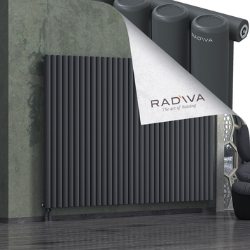 Mati Aluminium Radiator 1600x2364 Dark Anthracite Bottom Left 50mm