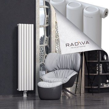 Mati Aluminium Radiator 1600x440 White Bottom Middle 50mm