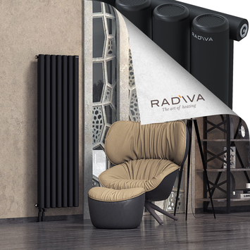 Mati Aluminium Radiator 1600x514 Black Bottom Left 50mm