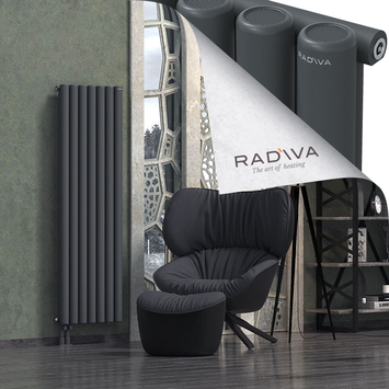 Mati Aluminium Radiator 1600x514 Dark Anthracite Bottom Left 50mm