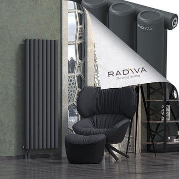 Mati Aluminium Radiator 1600x588 Dark Anthracite Bottom Left 50mm
