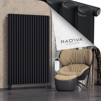 Mati Aluminium Radiator 1800x1328 Black Bottom Left 50mm