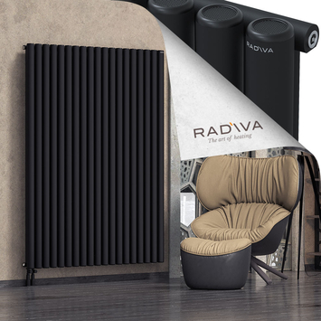 Mati Aluminium Radiator 1800x1402 Black Bottom Left 50mm