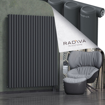 Mati Aluminium Radiator 1800x1550 Dark Anthracite Bottom Right 50mm