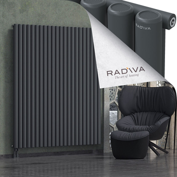 Mati Aluminium Radiator 1800x1624 Dark Anthracite Bottom Left 50mm