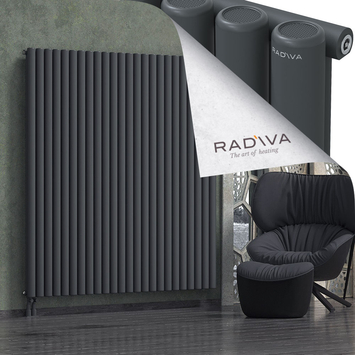 Mati Aluminium Radiator 1800x1772 Dark Anthracite Bottom Left 50mm