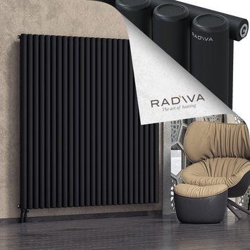 Mati Aluminium Radiator 1800x1846 Black Bottom Left 50mm