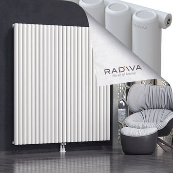 Mati Aluminium Radiator 1800x1846 White Bottom Middle 50mm