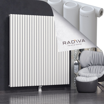 Mati Aluminium Radiator 1800x1920 White Bottom Middle 50mm
