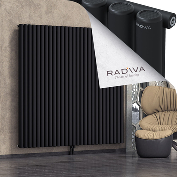 Mati Aluminium Radiator 1800x1994 Black Bottom Middle 50mm
