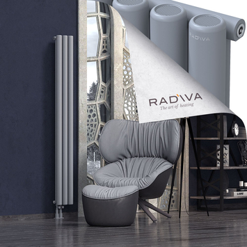 Mati Aluminium Radiator 1800x218 Grey Bottom Left 50mm