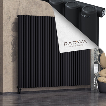 Mati Aluminium Radiator 1800x2364 Black Bottom Left 50mm