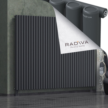 Mati Aluminium Radiator 1800x2586 Dark Anthracite Bottom Left 50mm