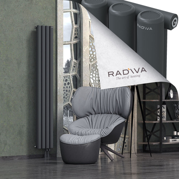 Mati Aluminium Radiator 1800x292 Dark Anthracite Bottom Right 50mm