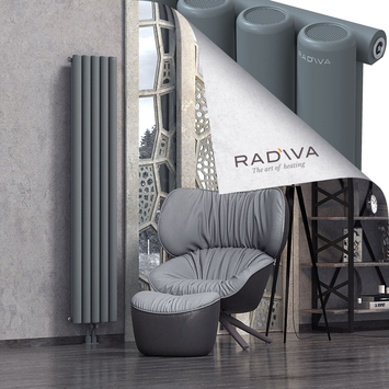 Mati Aluminium Radiator 1800x366 Anthracite Bottom Middle 50mm
