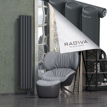 Mati Aluminium Radiator 1800x366 Dark Anthracite Bottom Right 50mm