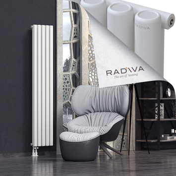 Mati Aluminium Radiator 1800x366 White Bottom Left 50mm