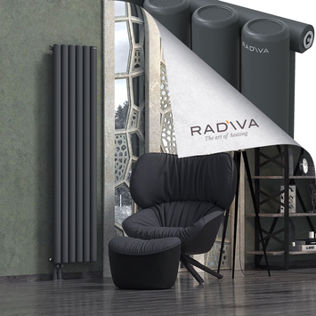 Mati Aluminium Radiator 1800x440 Dark Anthracite Bottom Left 50mm