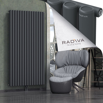 Mati Aluminium Radiator 1900x1106 Dark Anthracite Bottom Middle 50mm
