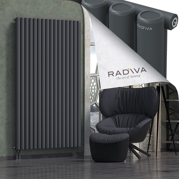 Mati Aluminium Radiator 1900x1180 Dark Anthracite Bottom Left 50mm