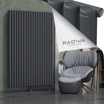 Mati Aluminium Radiator 1900x1402 Dark Anthracite Bottom Middle 50mm