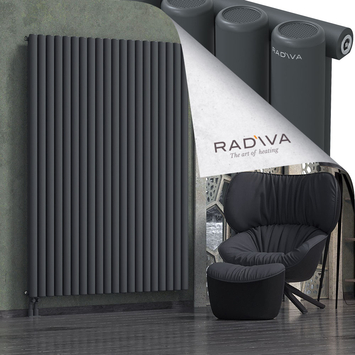 Mati Aluminium Radiator 1900x1476 Dark Anthracite Bottom Left 50mm