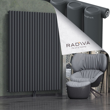 Mati Aluminium Radiator 1900x1550 Dark Anthracite Bottom Middle 50mm